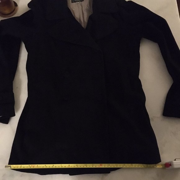 NWOT! Joseph black peacoat, wool cashmere angora (size M / L) double breasted - Picture 3 of 9